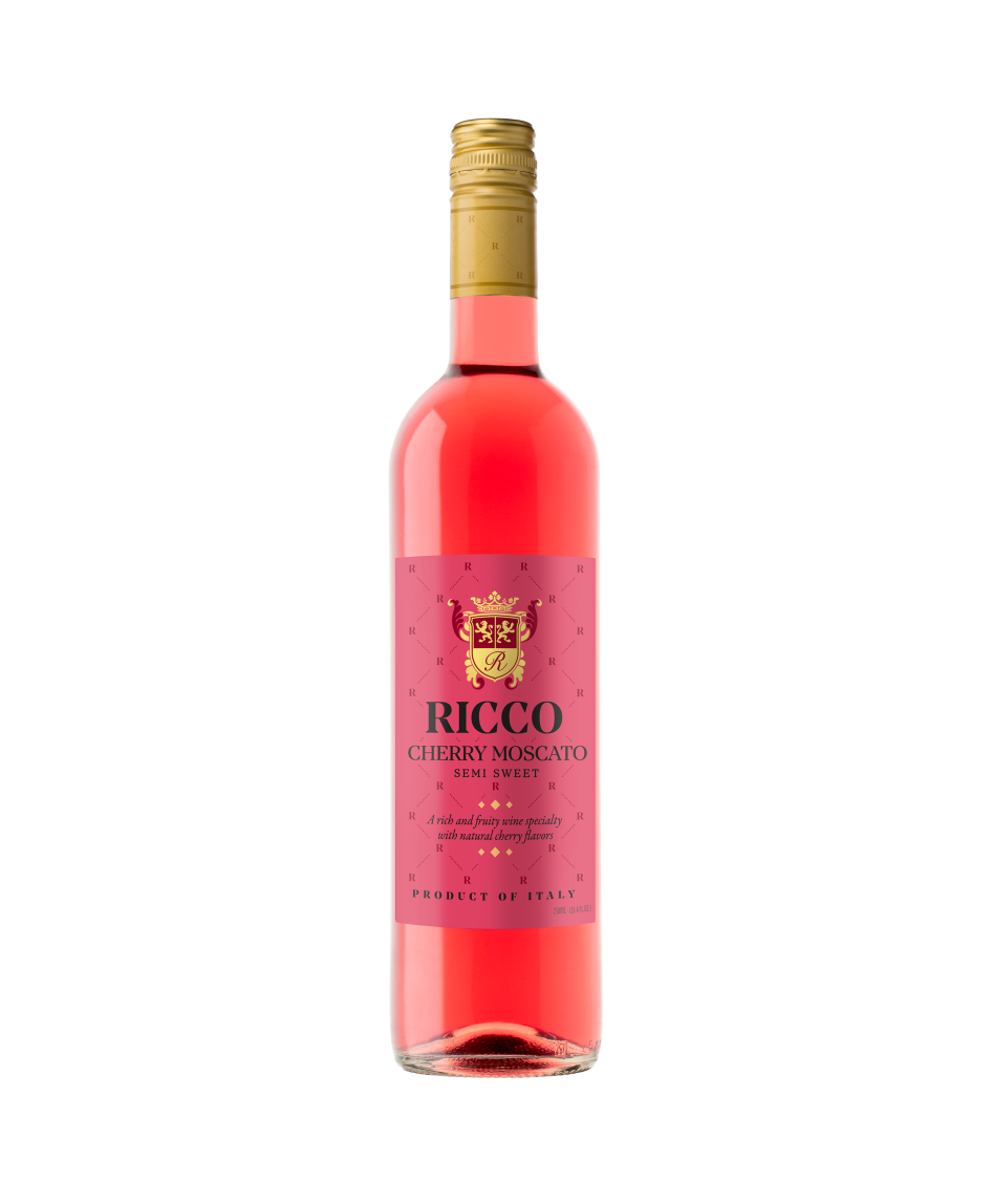 Ricco Cherry Moscato - vang ngọt moscato Italy nhập khẩu nguyên chai.